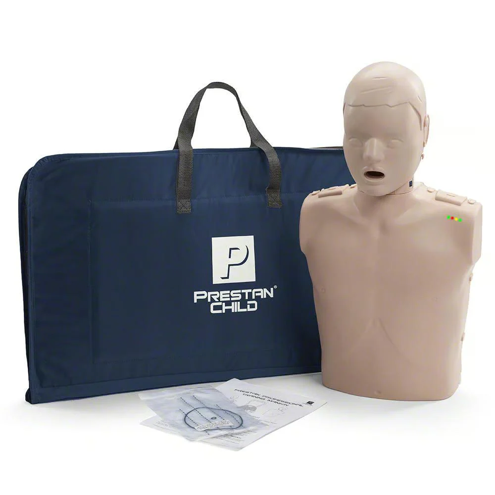 Prestan Professional Child CPR Training Manikin with Monitor, Medium Skin Tone | CPR-PP-CM-100M-MS
