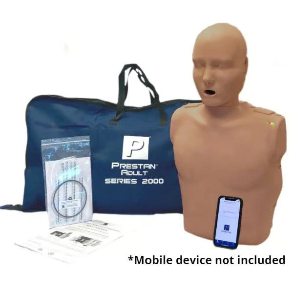 Prestan Professional Adult 2000 CPR Training Manikin, Dark Skin Tone | CPR-PP-AM-2000-1-DS