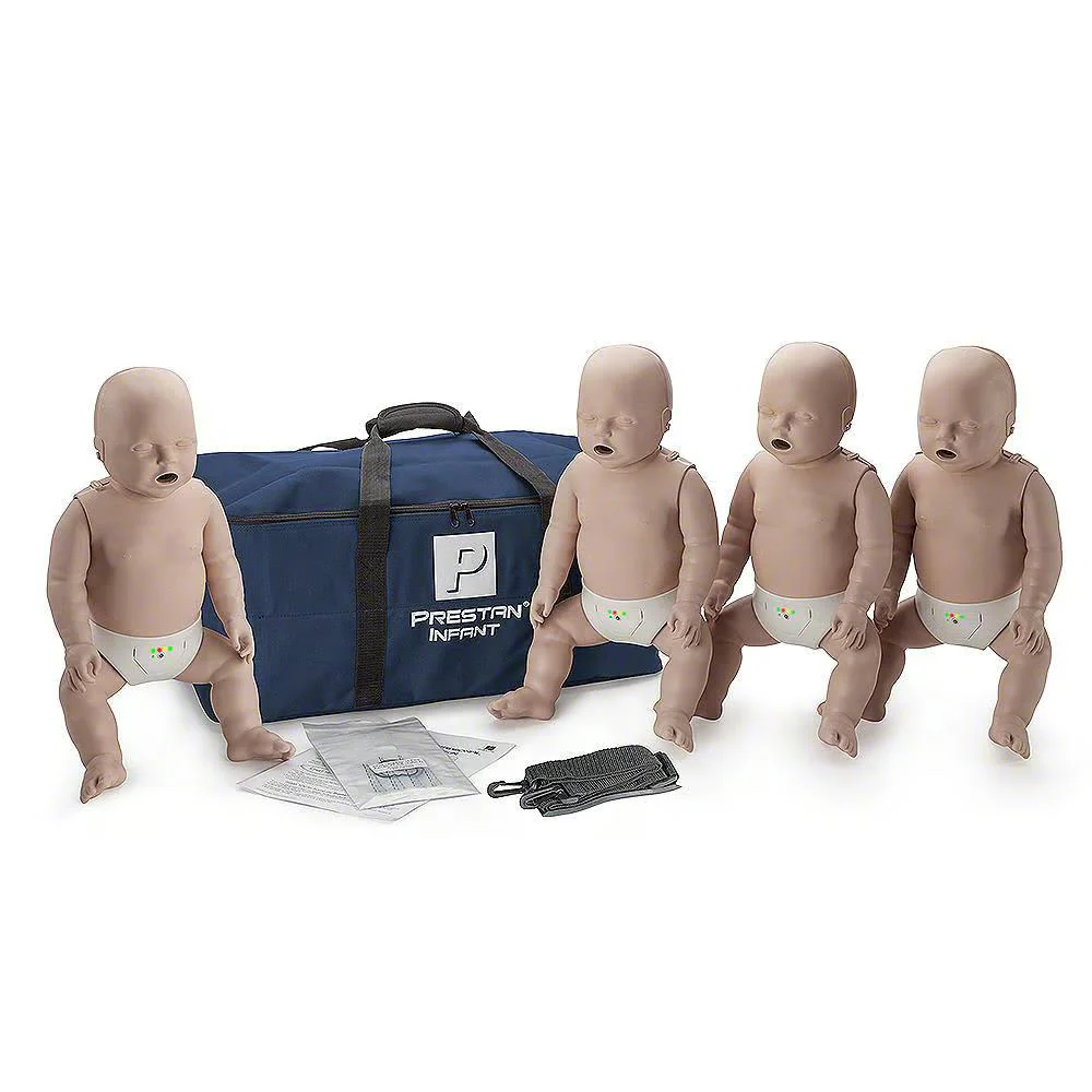 Prestan Professional Infant CPR Training Manikin with Monitor, Medium Skin Tone - Pack of 4 | CPR-PP-IM-400M-MS