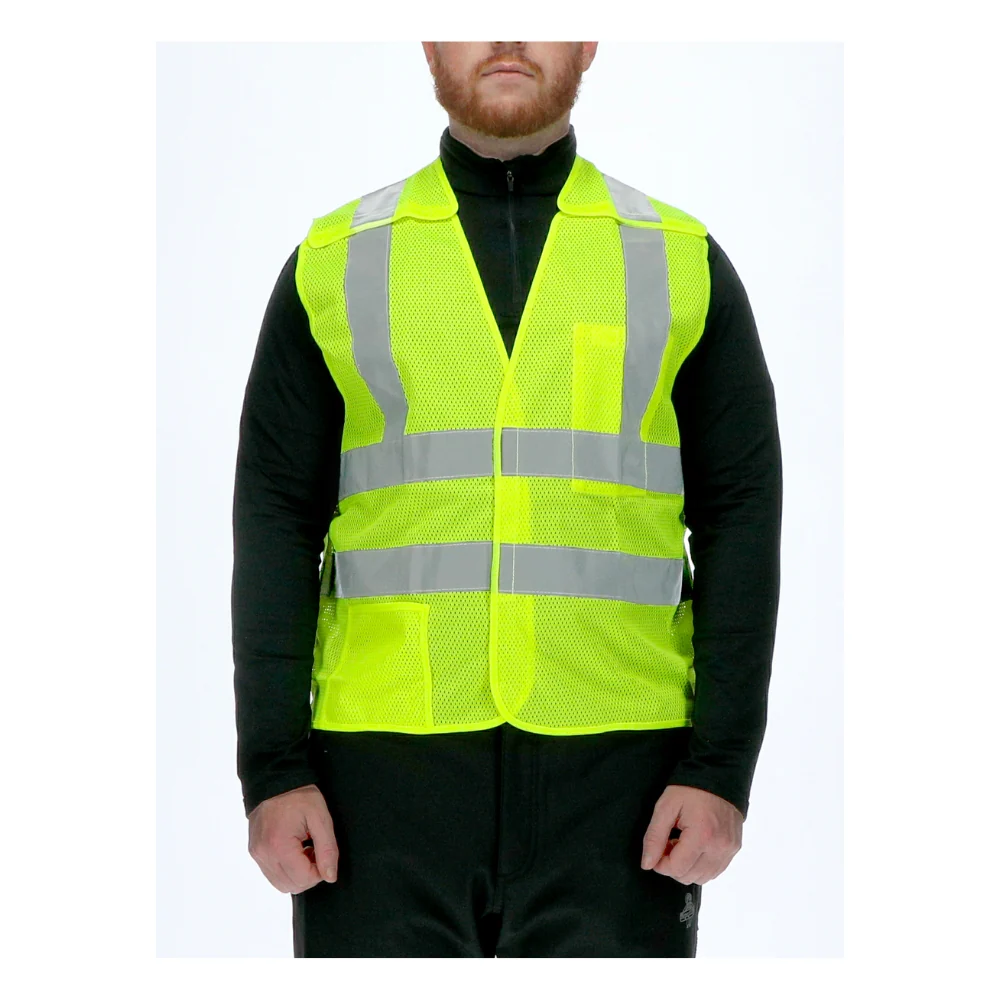 RefrigiWear HiVis Break Away Mesh Safety Vest Lime (Available in M-2XL) - Image 2