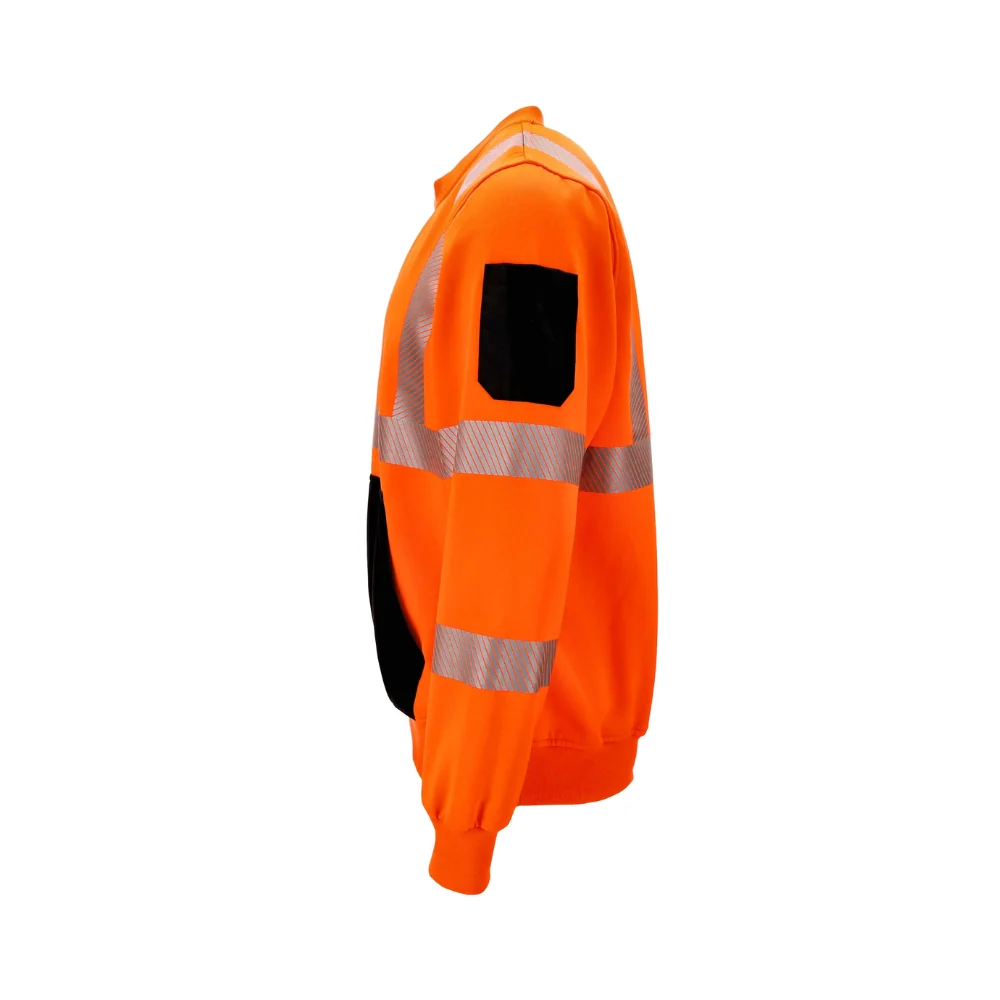 RefrigiWear HiVis Crewneck Sweatshirt (Orange) - Image 2