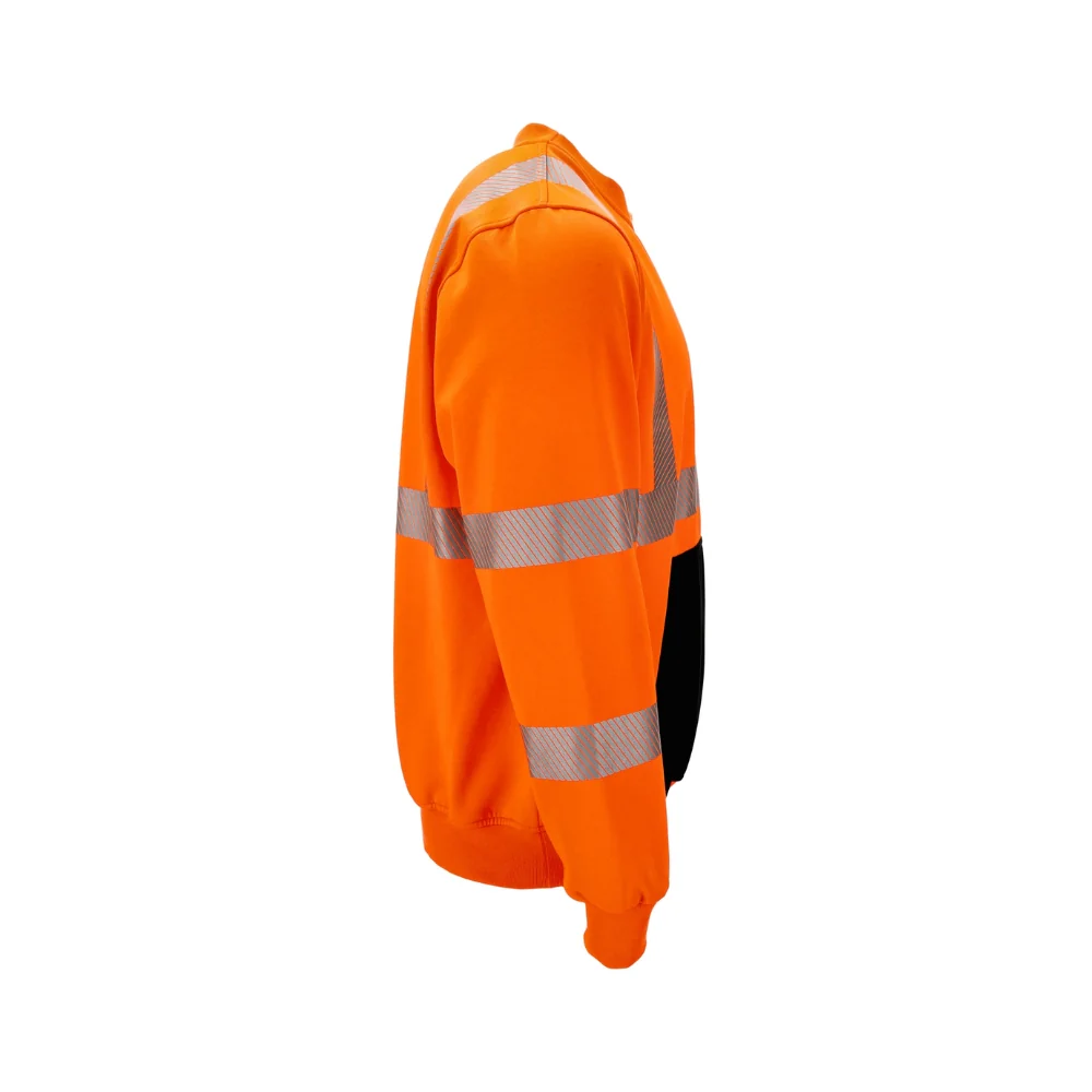 RefrigiWear HiVis Crewneck Sweatshirt (Orange) - Image 3
