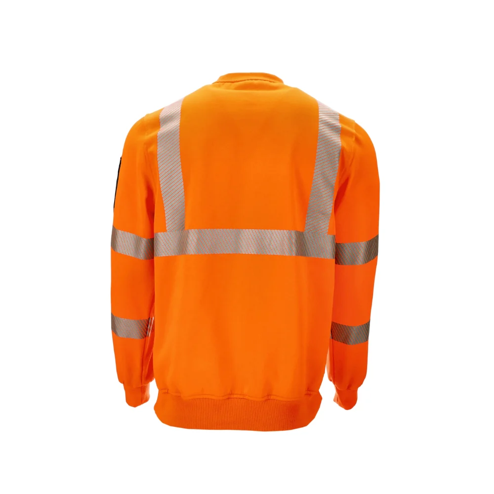 RefrigiWear HiVis Crewneck Sweatshirt (Orange) - Image 4