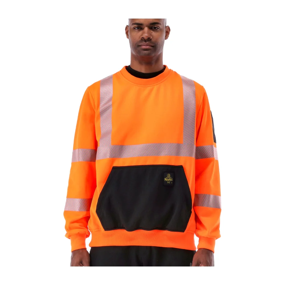 RefrigiWear HiVis Crewneck Sweatshirt (Orange) - Image 5