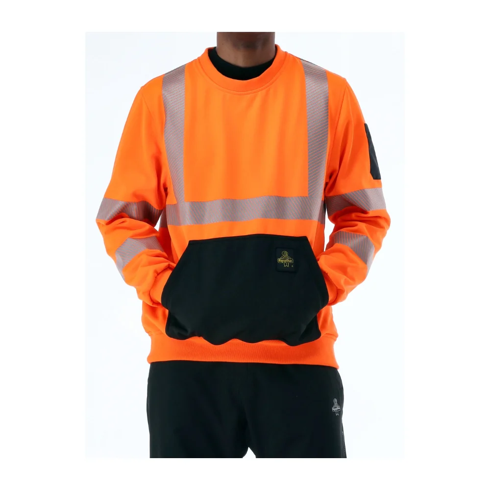RefrigiWear HiVis Crewneck Sweatshirt (Orange) - Image 6