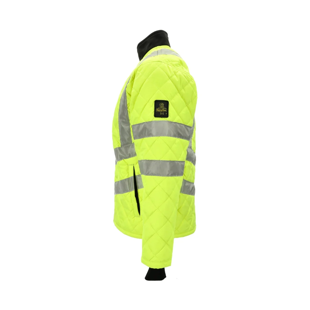 RefrigiWear HiVis Diamond Quilted Jacket (Lime) - Image 2