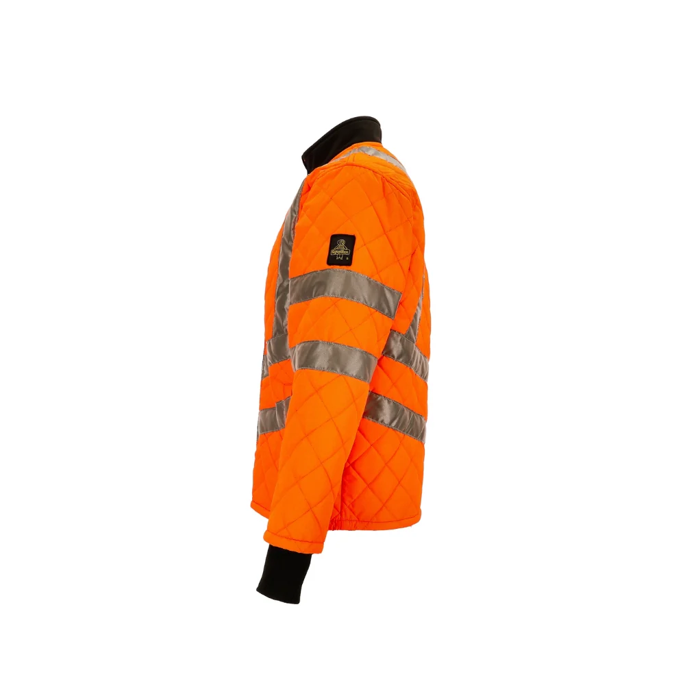 RefrigiWear HiVis Diamond Quilted Jacket (Orange) - Image 2