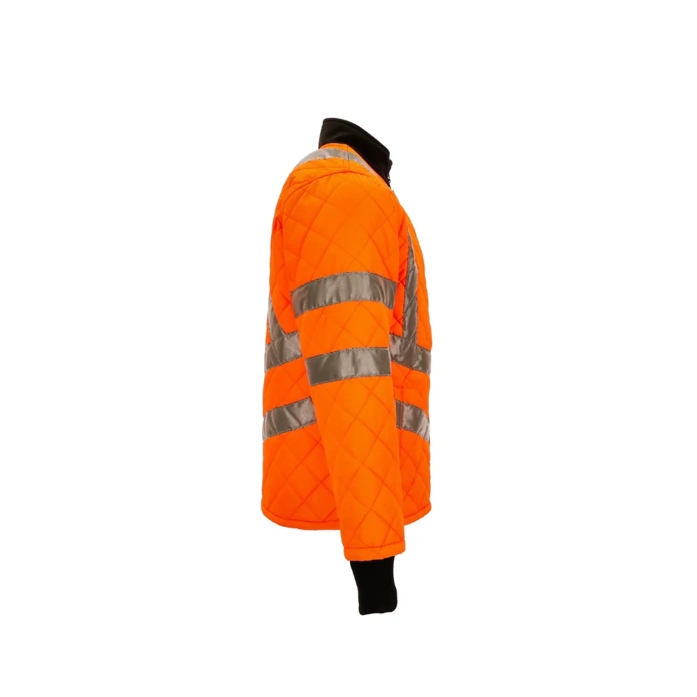 RefrigiWear HiVis Diamond Quilted Jacket (Orange) - Image 3