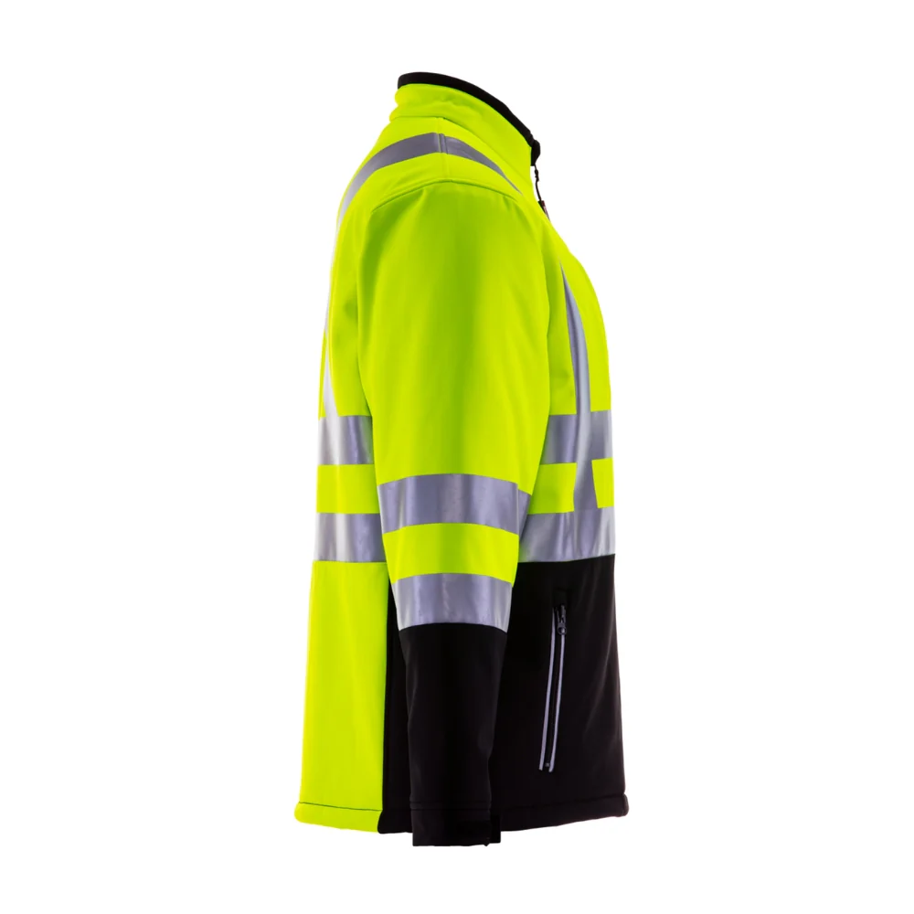 RefrigiWear HiVis Insulated Softshell Jacket (Black Lime) - Image 3