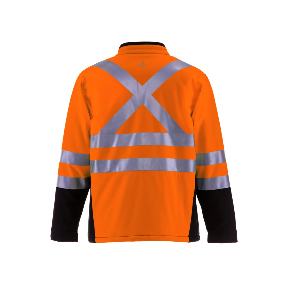 RefrigiWear HiVis Insulated Softshell Jacket (Black Orange) - Image 2