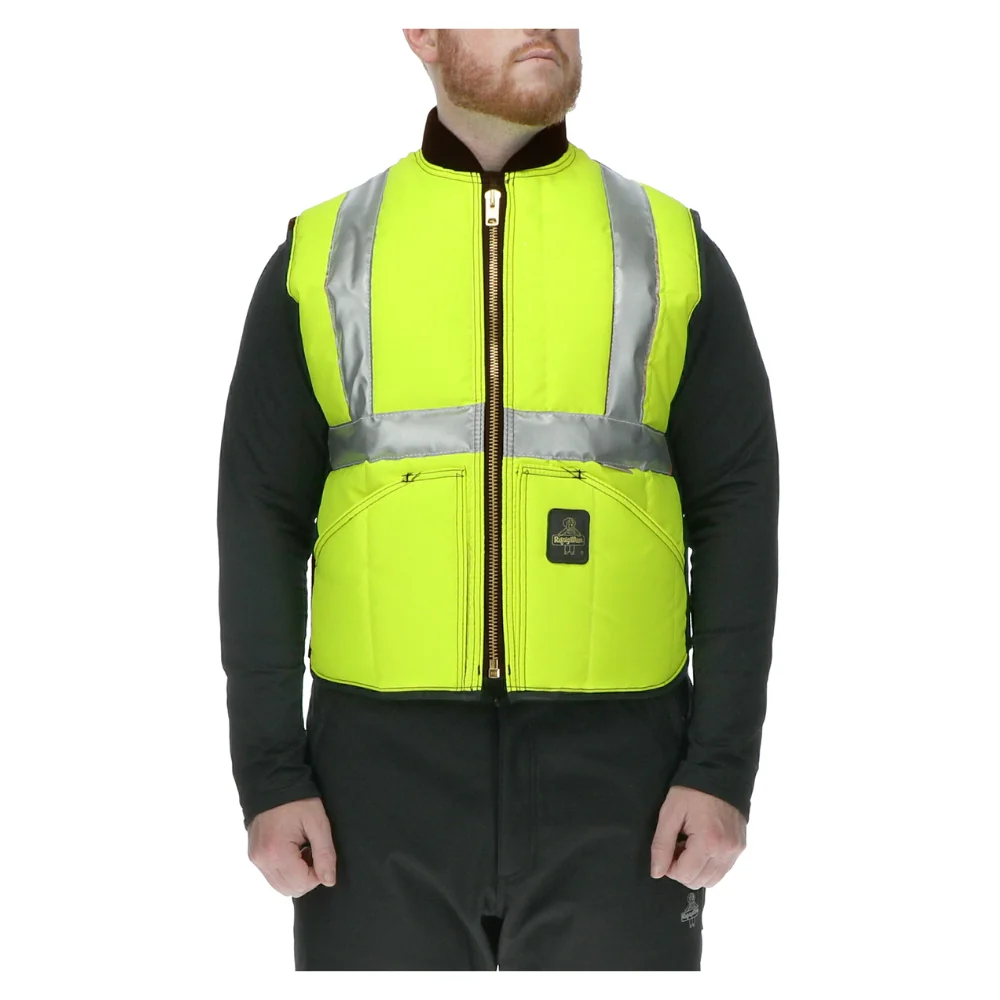 RefrigiWear HiVis Iron-Tuff® Vest (Lime) - Image 2