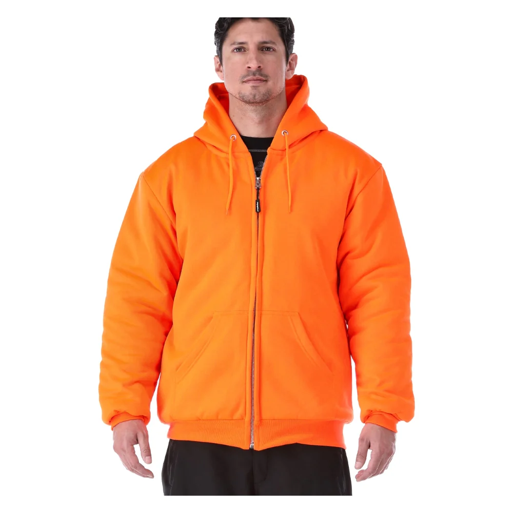RefrigiWear Insulated Quilted Sweatshirt (Orange) - Image 5