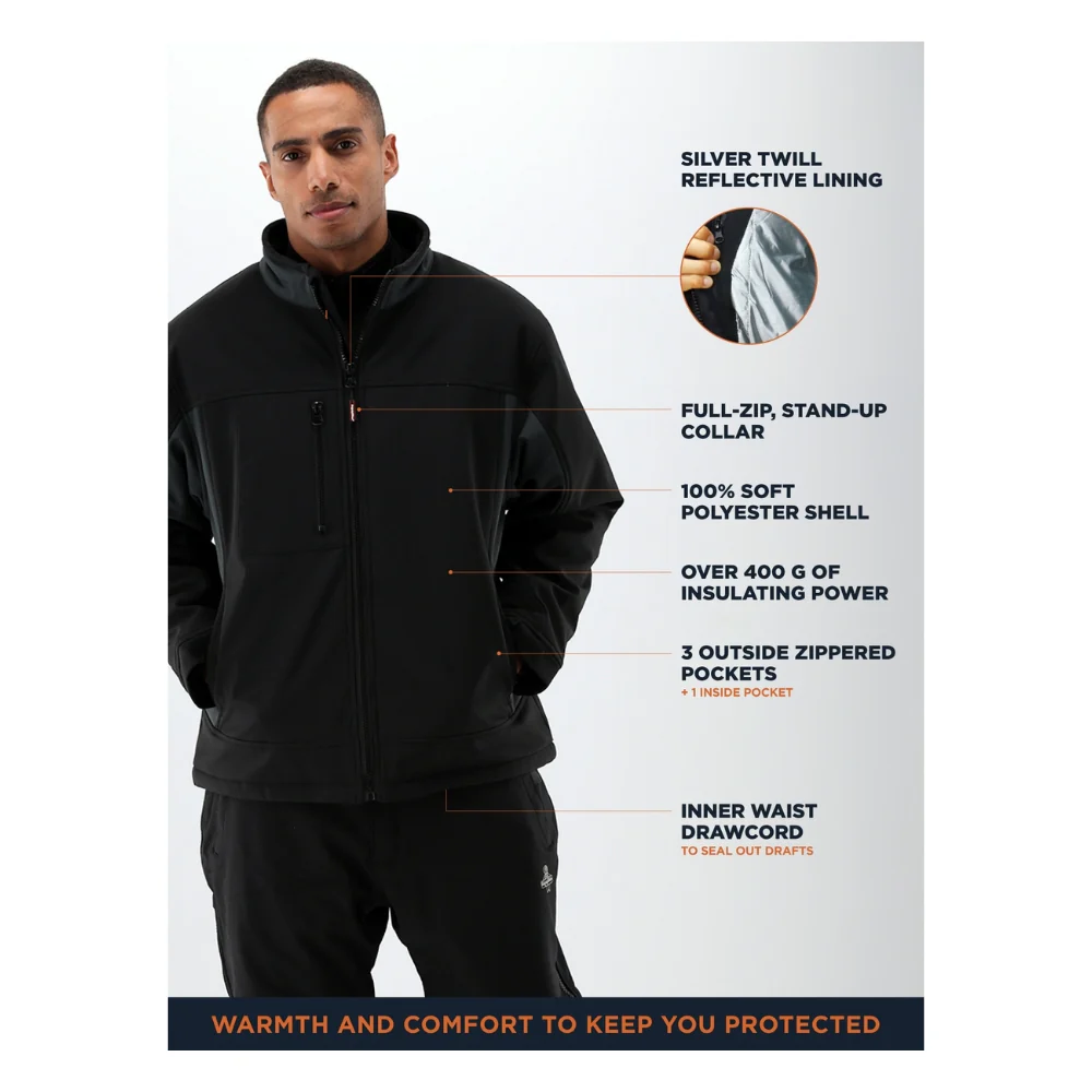 RefrigiWear Insulated Softshell Jacket (Black) - Image 6