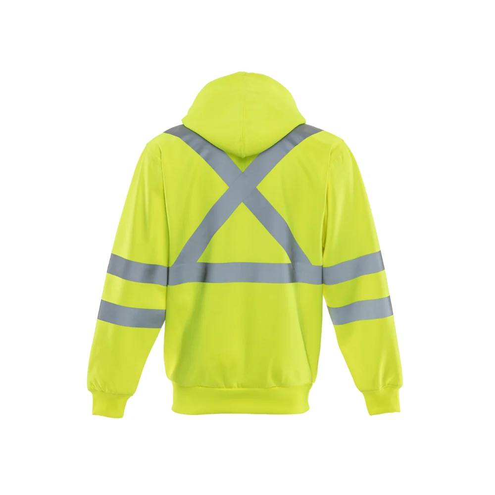 RefrigiWear NEW! HiVis Hooded Sweatshirt (Lime) - Image 2