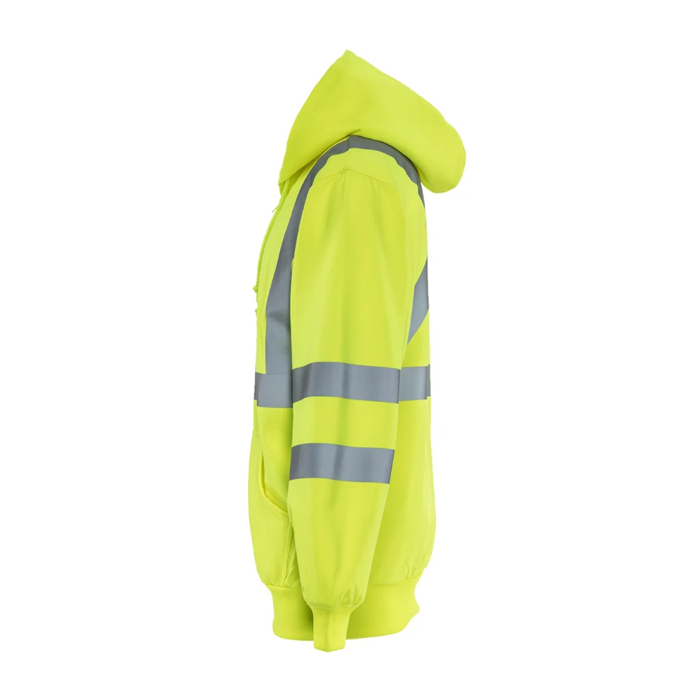 RefrigiWear NEW! HiVis Hooded Sweatshirt (Lime) - Image 3
