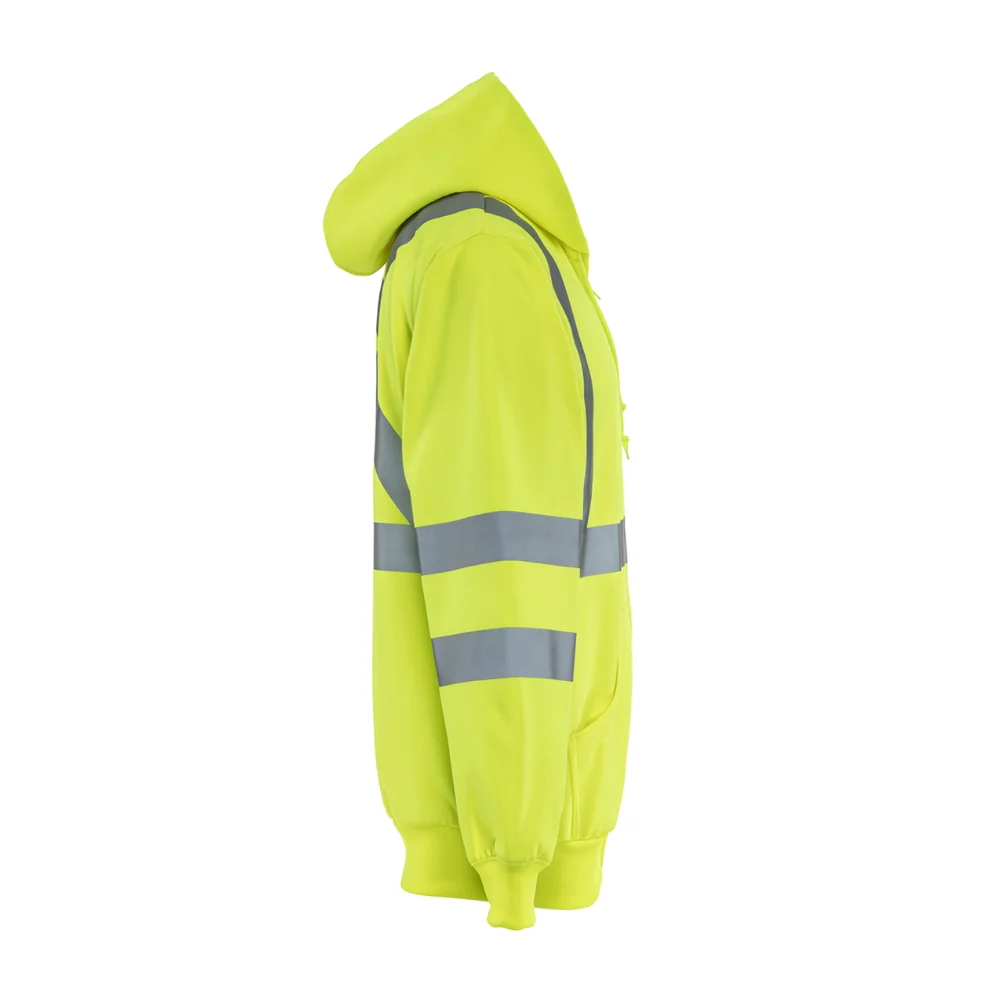 RefrigiWear NEW! HiVis Hooded Sweatshirt (Lime) - Image 4