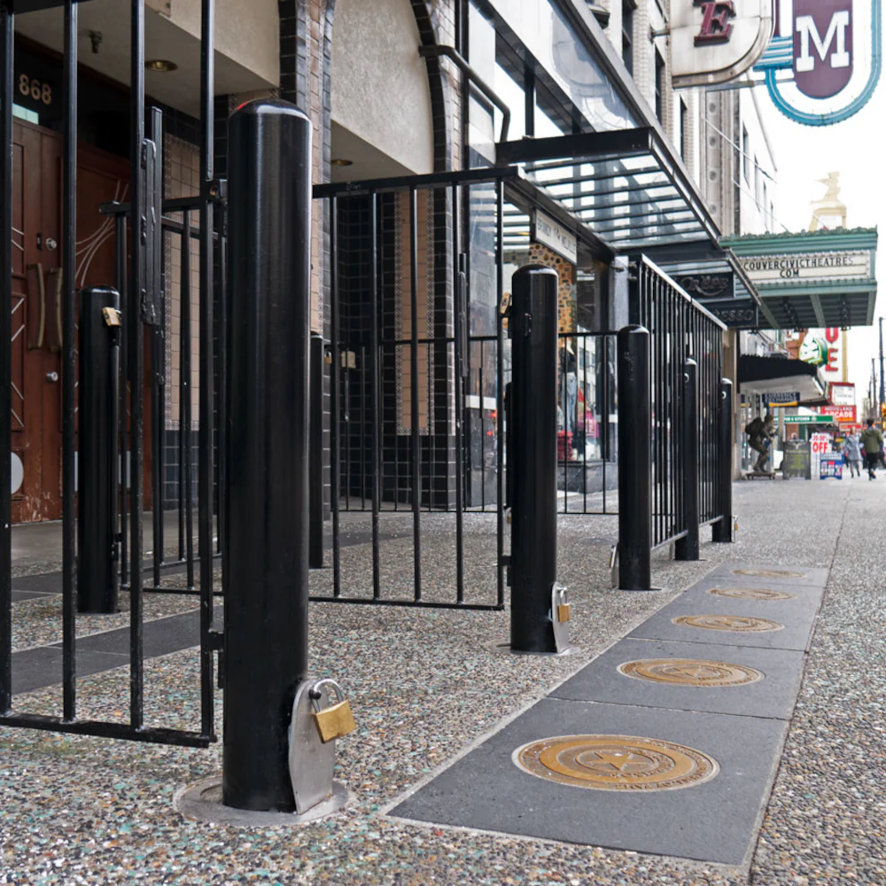 Reliance Foundry R-7902 Powder-Coated Steel Bollard (Black) | REL-R-7902 - Image 3