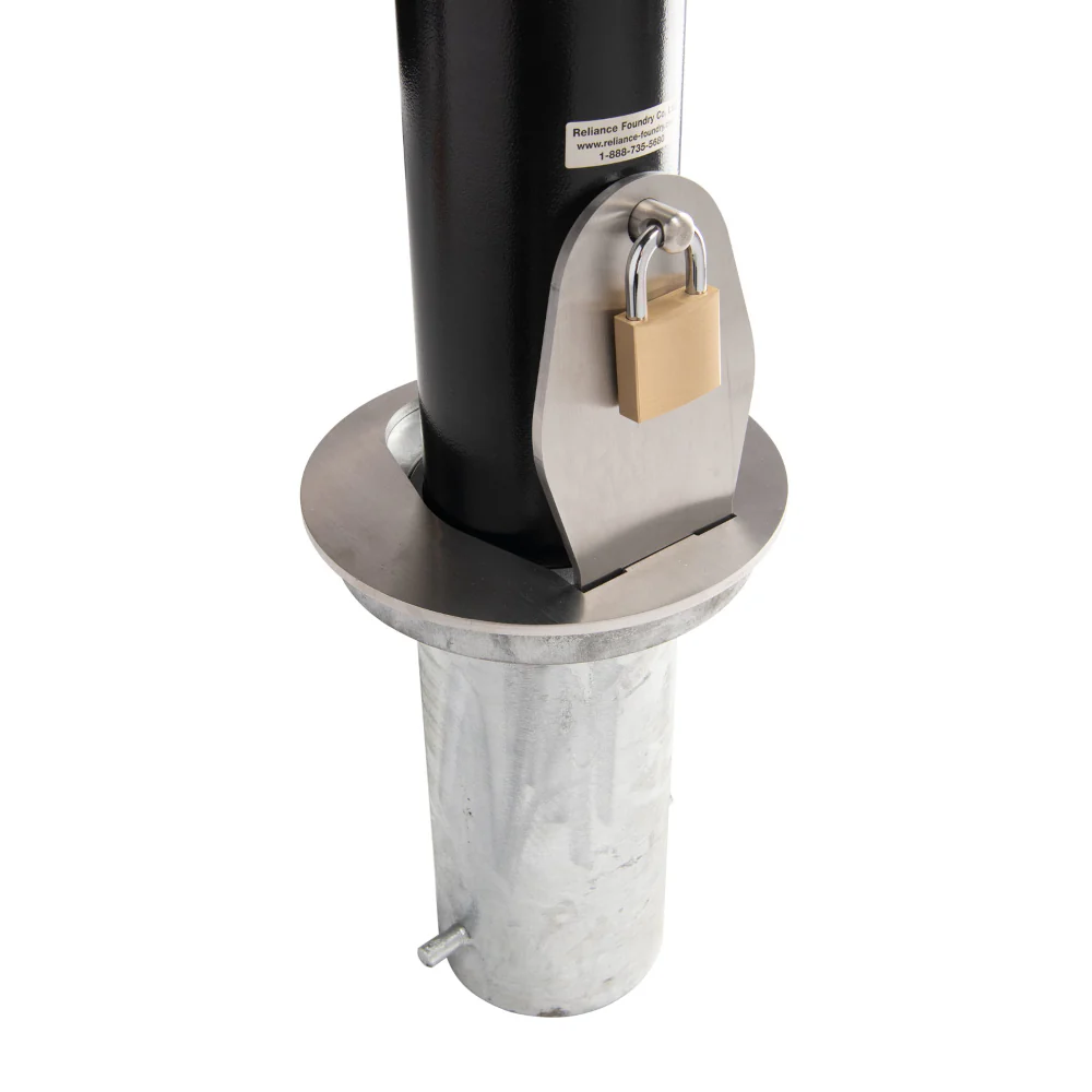 Reliance Foundry R-7902 Powder-Coated Steel Bollard (Black) | REL-R-7902 - Image 8