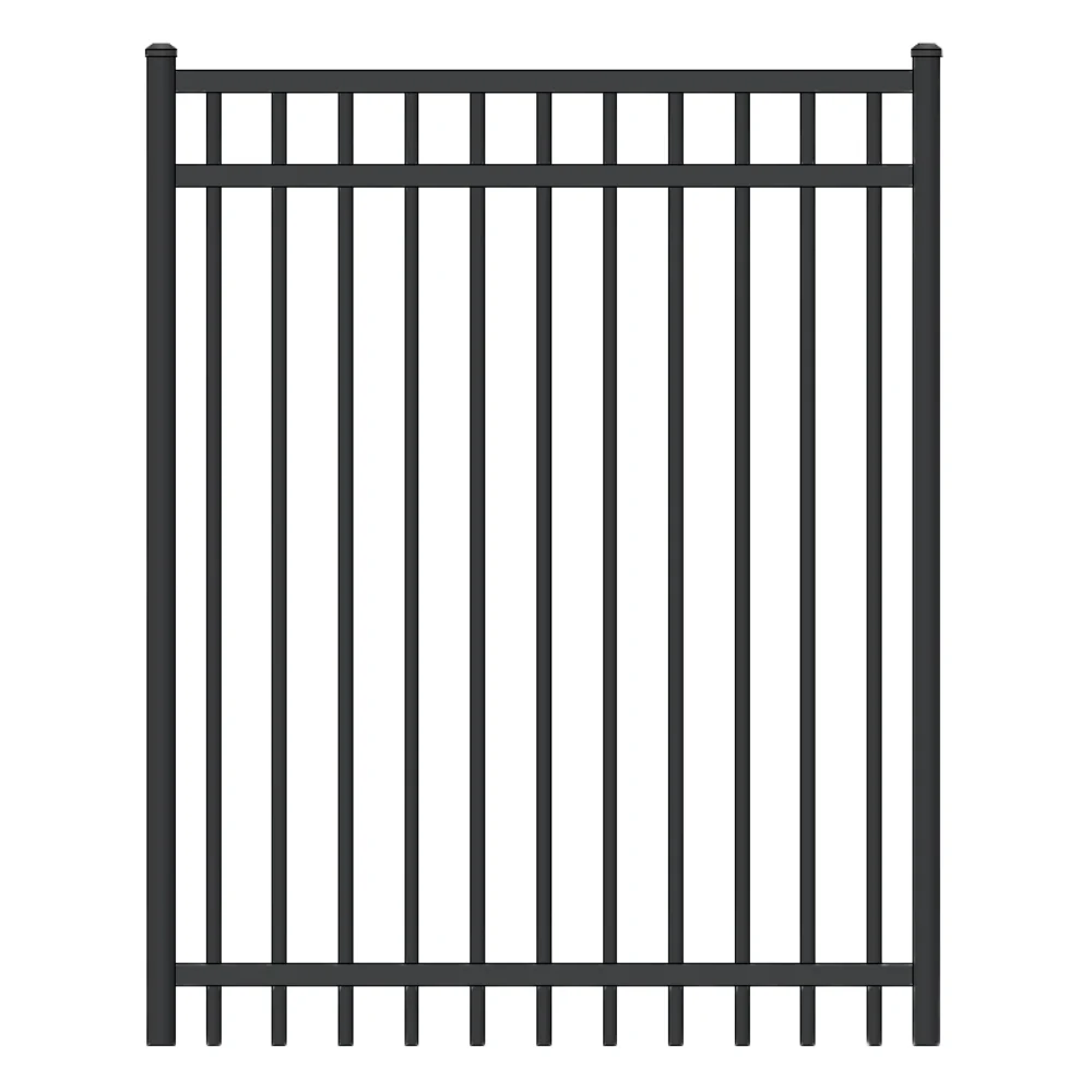 Residential Walk Gate 3’ H x 3’ W Aluminum Long Islander Style - iDeal (Black)