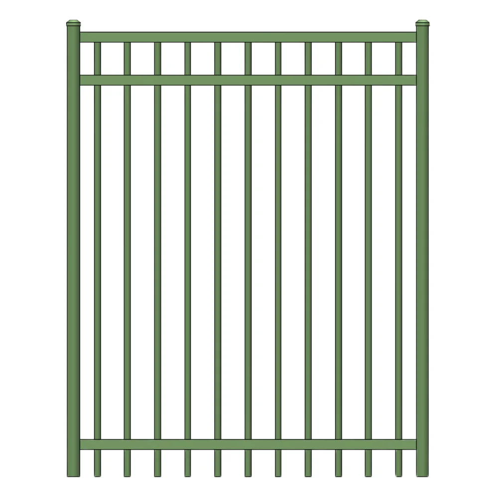 Residential Walk Gate 3’ H x 3’ W Aluminum Long Islander Style - iDeal (Green)