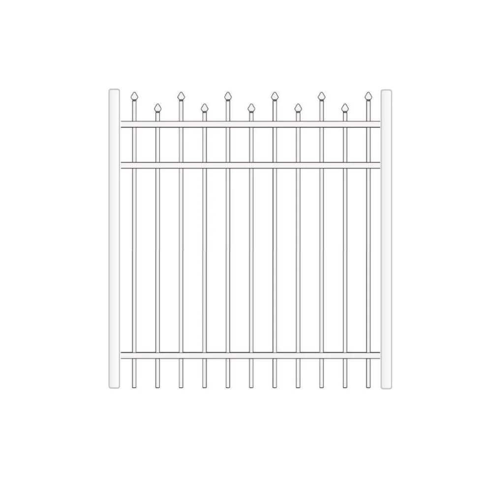 Residential Walk Gate 4’ H x 3’ W Aluminum California Style - iDeal (White)