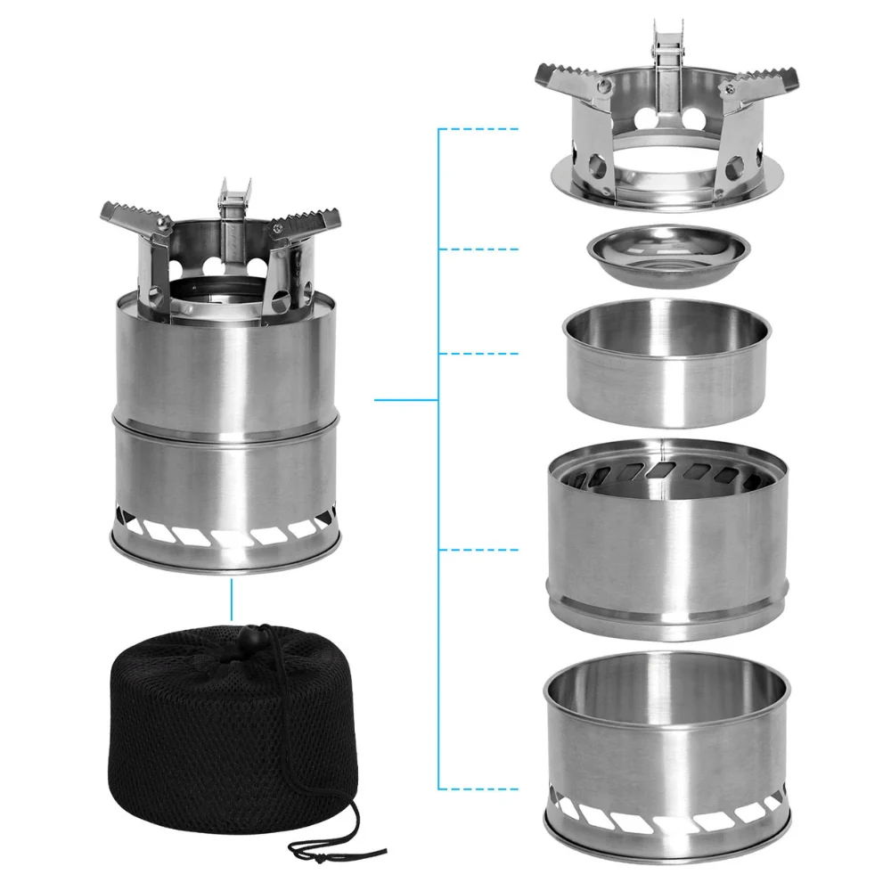 Rothco Stainless Steel Portable Camping and Backpacking Stove | RCO-613902015197