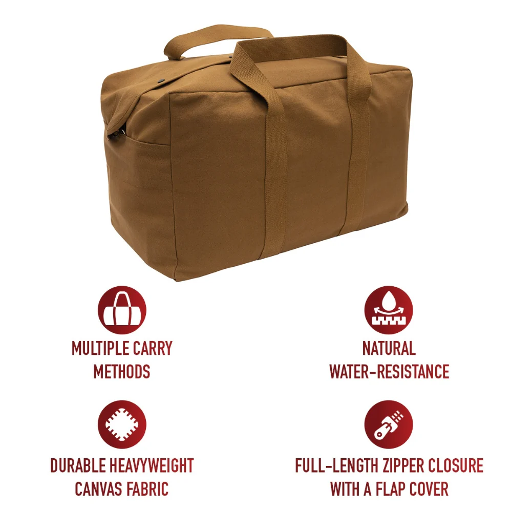Rothco Canvas Parachute Cargo Bag (Work Brown) | RCO-613902038981 - Image 6