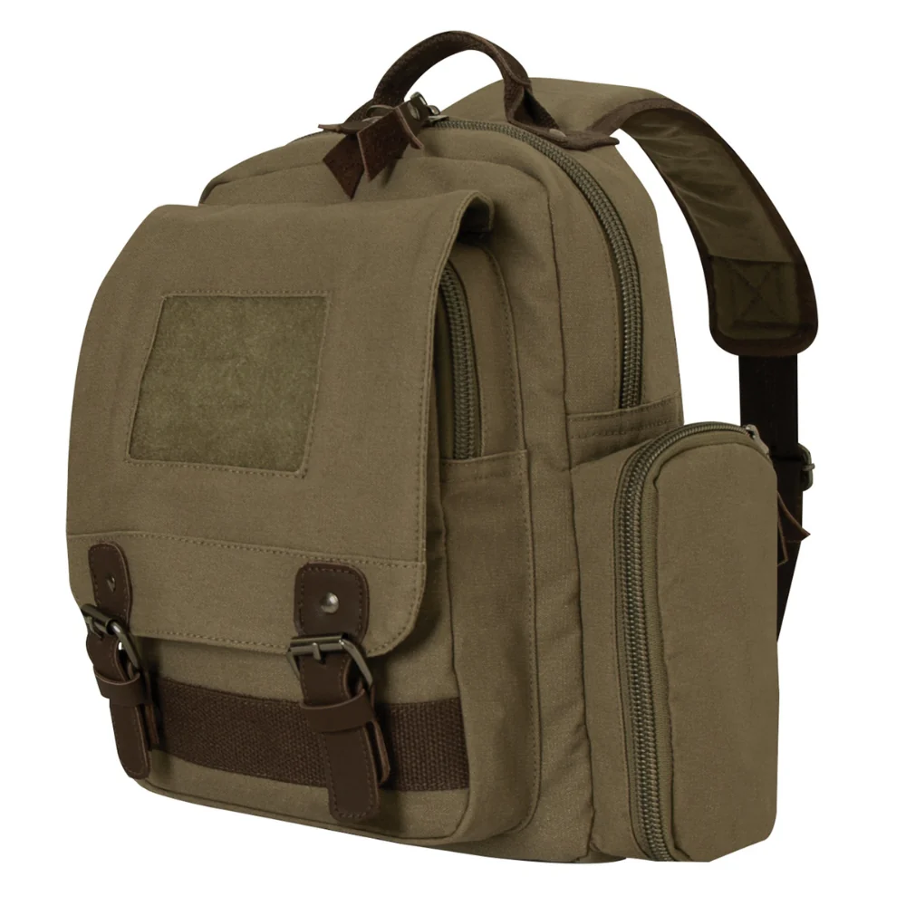 Rothco Vintage Canvas Sling Backpack - Olive Drab | RCO-613902059689