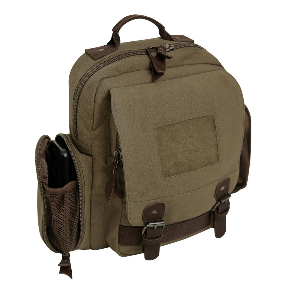 Rothco Vintage Canvas Sling Backpack - Olive Drab | RCO-613902059689 - Image 4