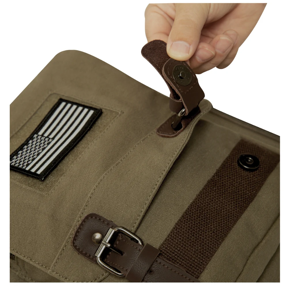 Rothco Vintage Canvas Sling Backpack - Olive Drab | RCO-613902059689 - Image 6