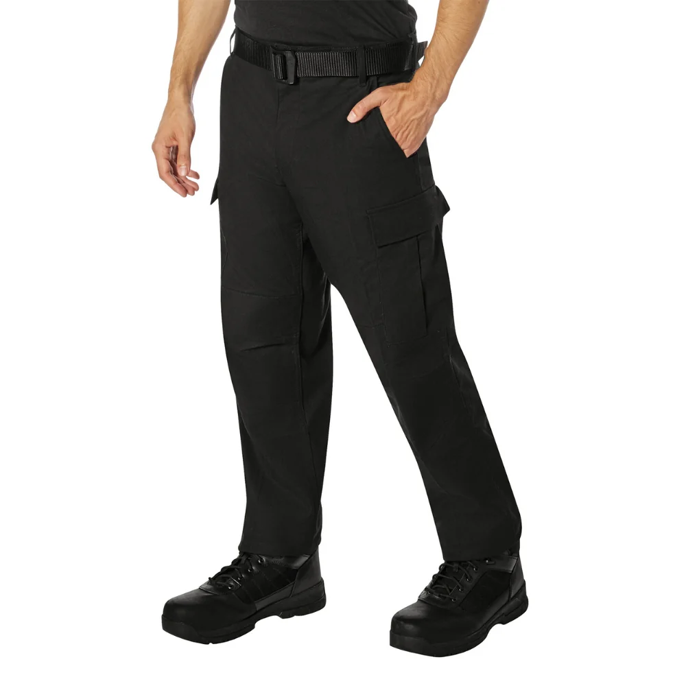 Rothco Active Flex Fleece Lined Canvas Work Pants (Black)