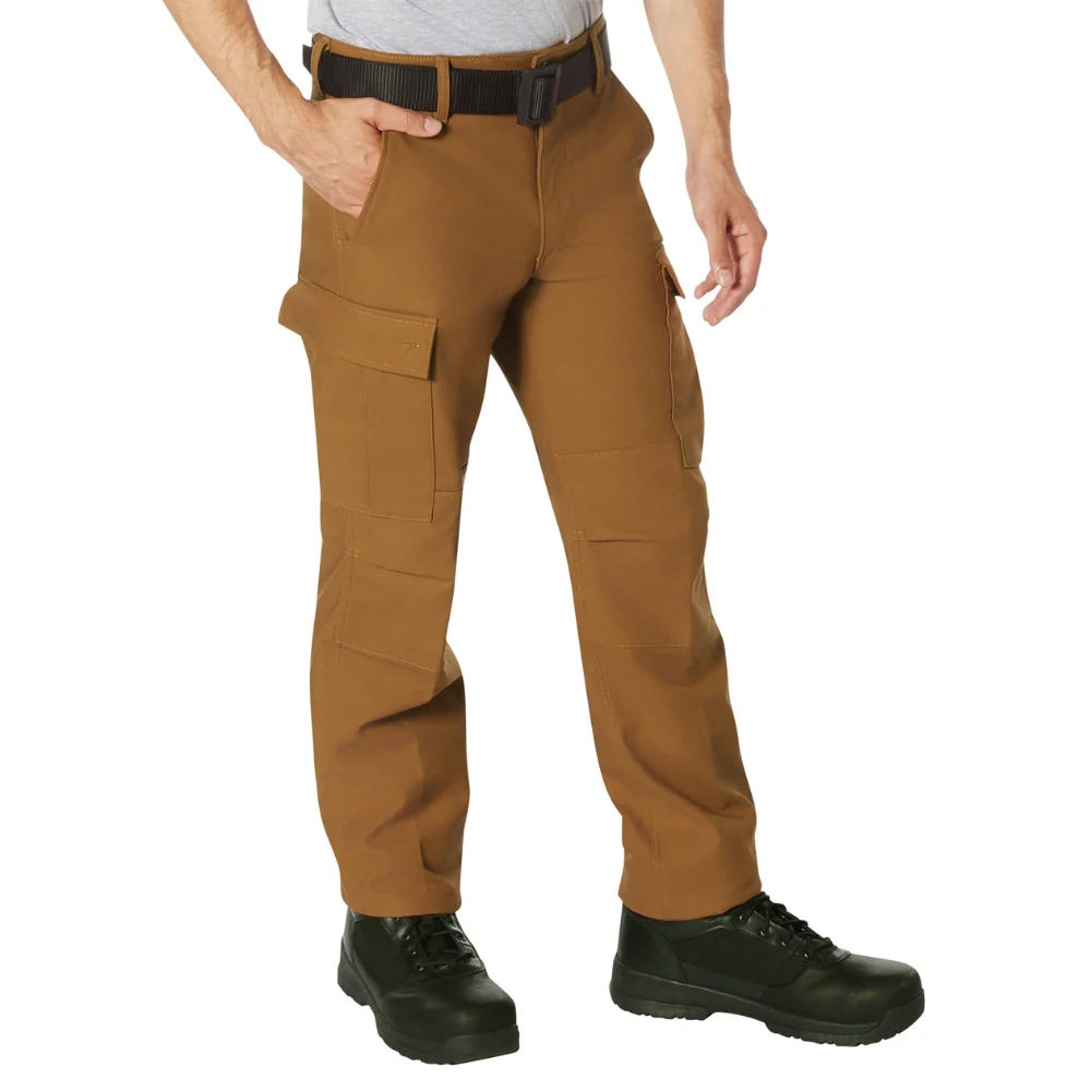 Rothco Active Flex Fleece Lined Canvas Work Pants (Work Brown) - Image 2