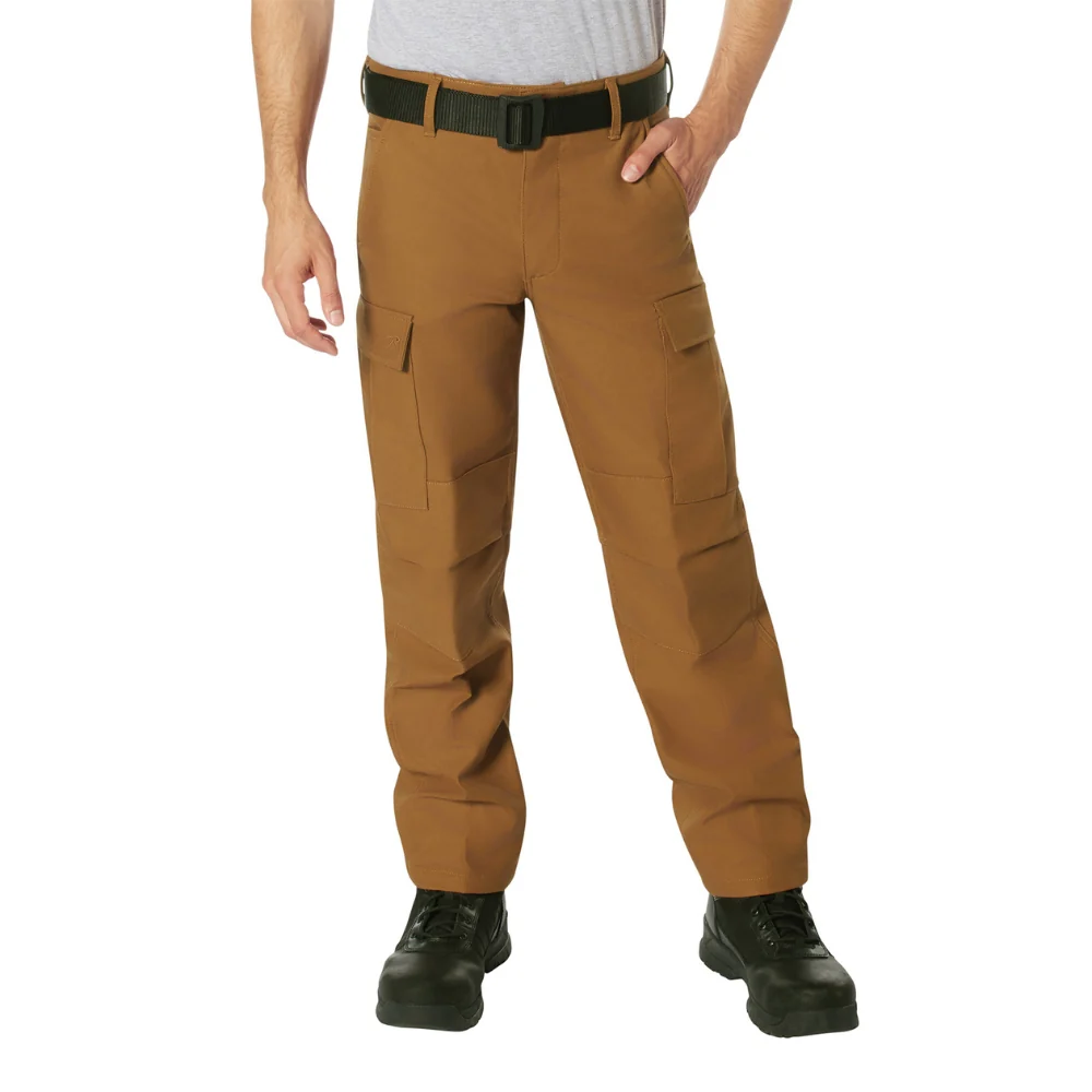 Rothco Active Flex Fleece Lined Canvas Work Pants (Work Brown) - Image 3