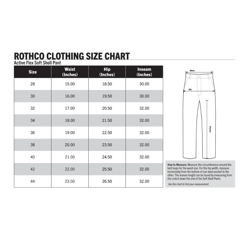 Rothco Active Flex Soft Shell Pant (Olive Drab) - Image 8