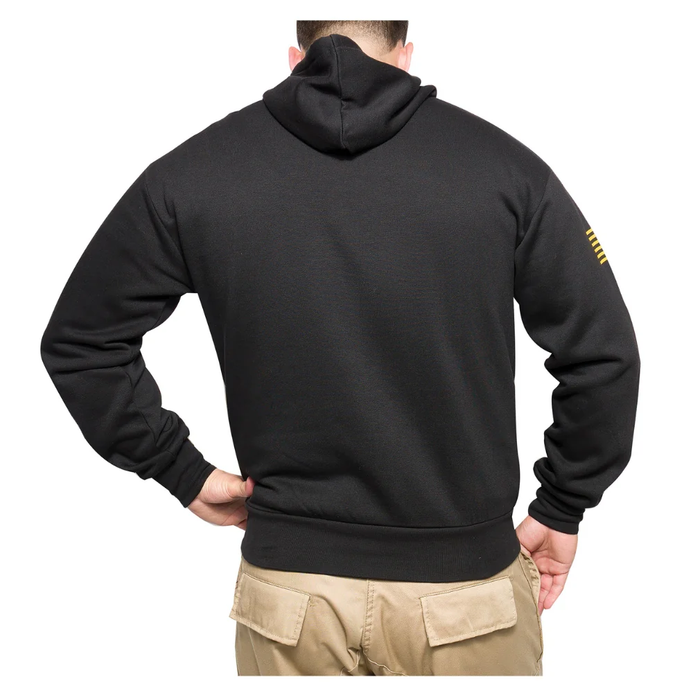 Rothco Army Printed Pullover Hoodie - Black - Image 4