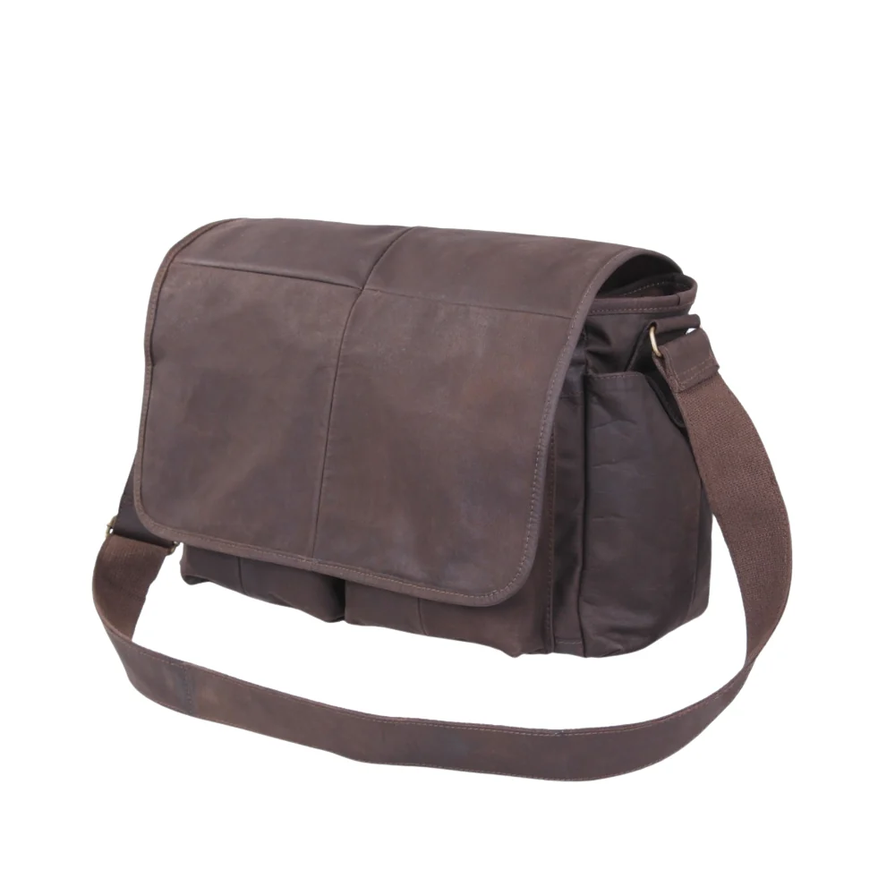 Rothco Brown Leather Classic Messenger Bag | RCO-613902991484