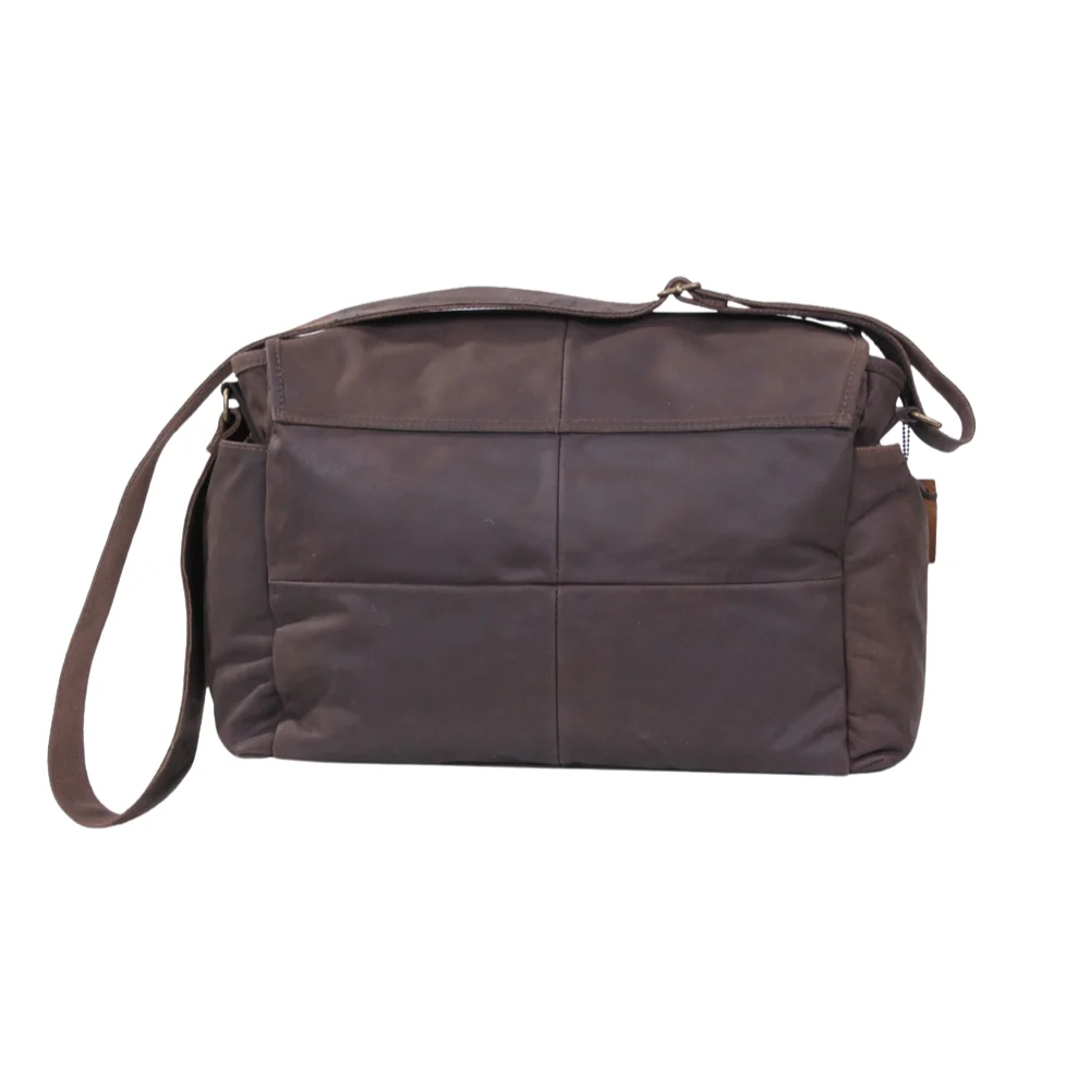 Rothco Brown Leather Classic Messenger Bag | RCO-613902991484 - Image 3