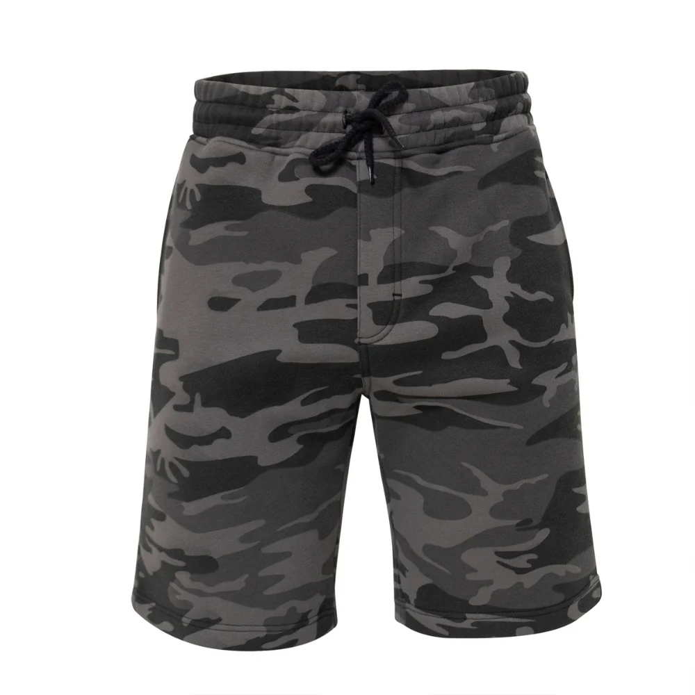 Rothco Camo And Solid Color Sweatshorts (Black Camo)