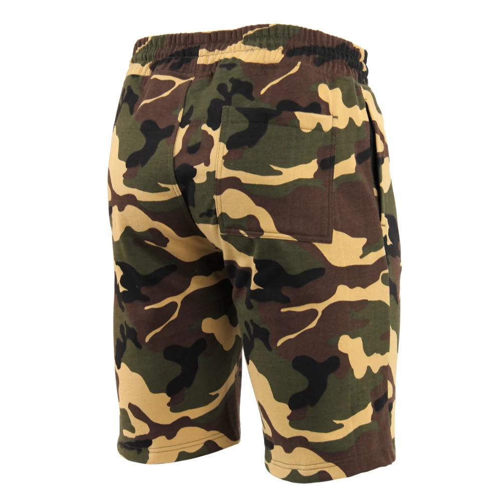 Rothco Camo And Solid Color Sweatshorts (Woodland Camo) - Image 2