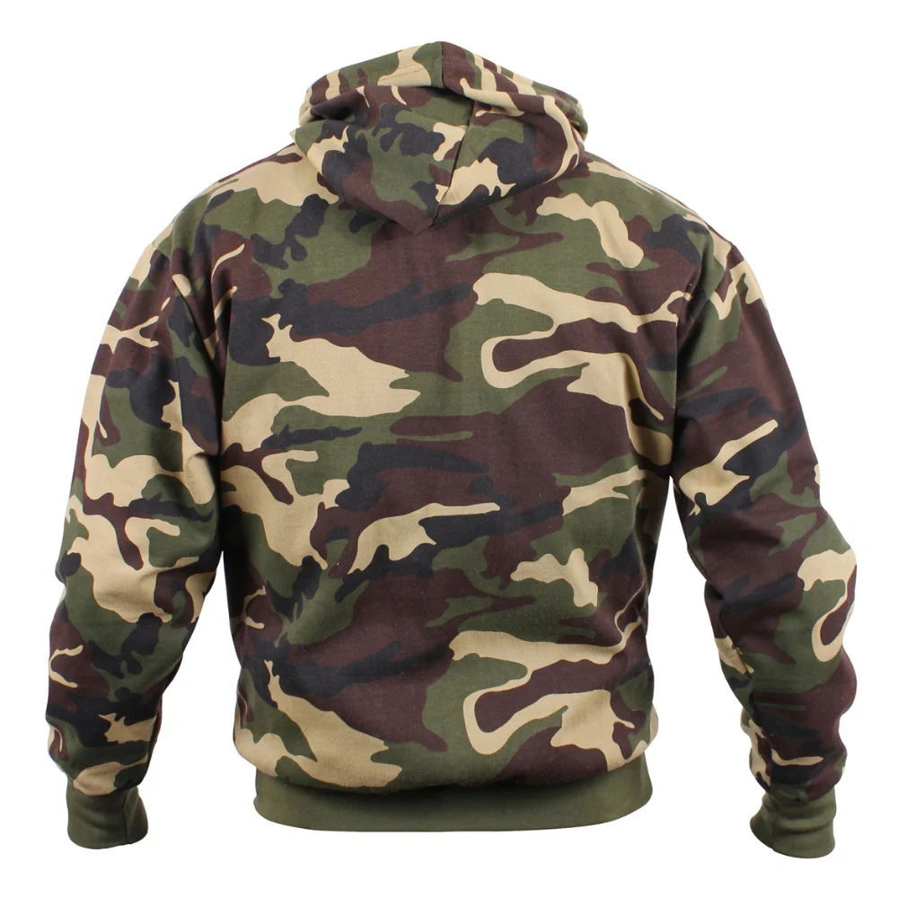 Rothco Camo Pullover Hooded Sweatshirt (Woodland Camo) - Image 3