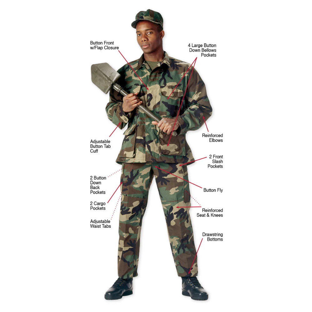 Rothco Camo Tactical BDU Pants (Woodland Camo) - Image 10
