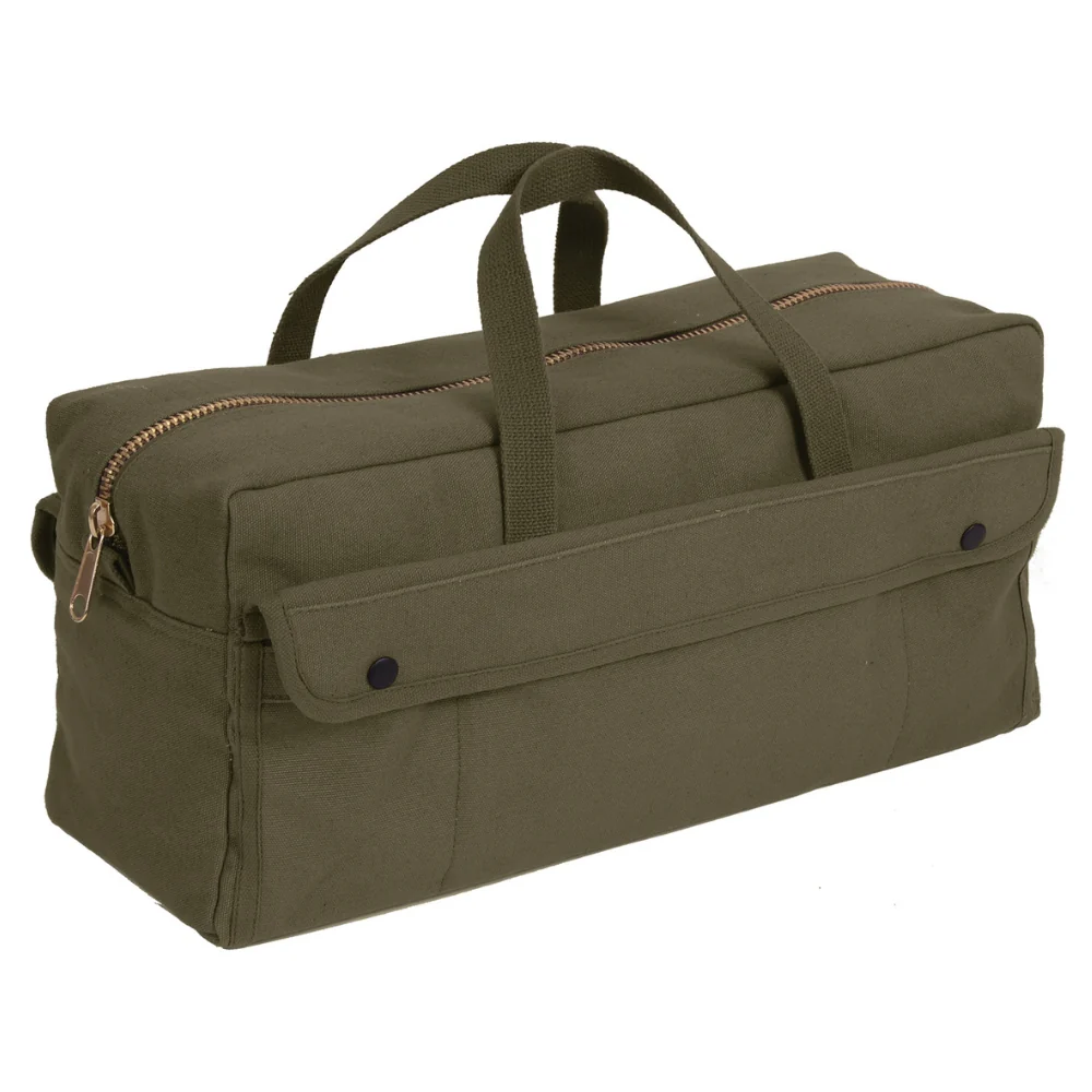 Rothco Canvas Jumbo Tool Bag With Brass Zipper - Image 2