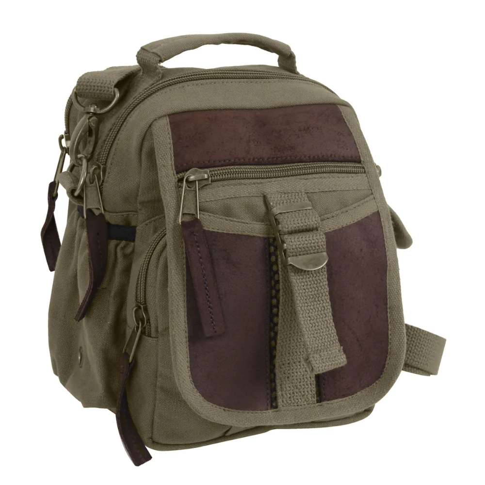 Rothco Canvas & Leather Travel Shoulder Bag - Image 2