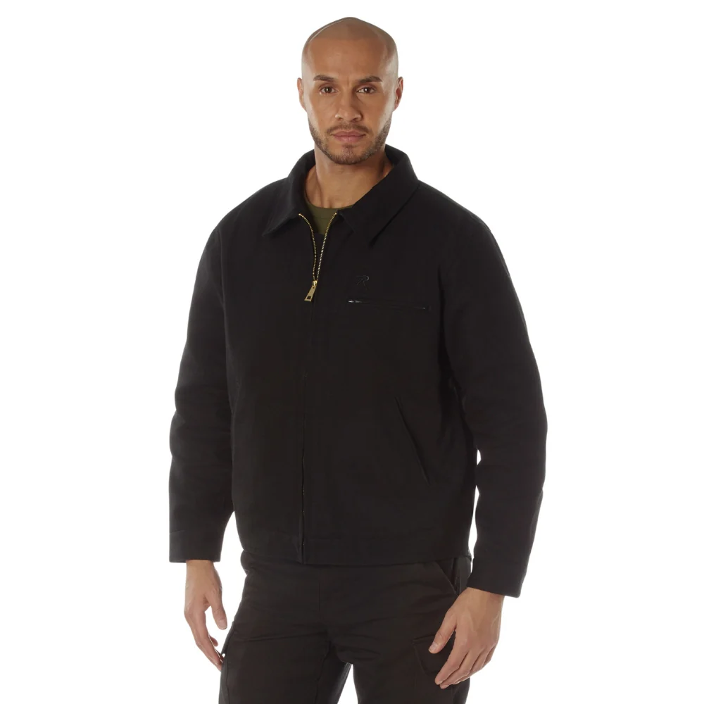 Rothco Canvas Work Jacket (Black) - Image 2