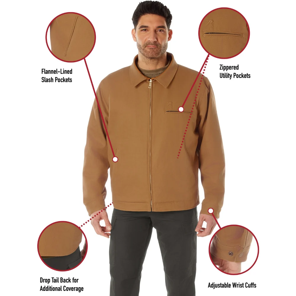 Rothco Canvas Work Jacket (Work Brown) - Image 12