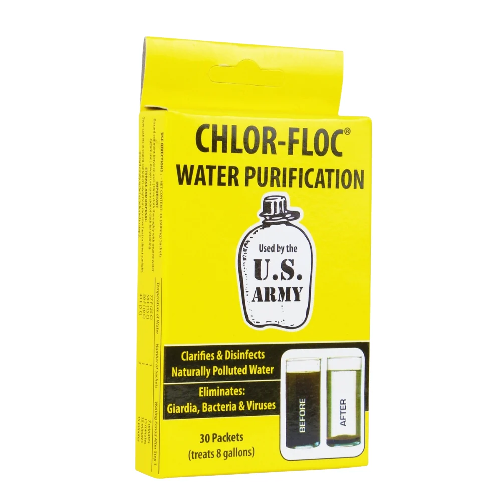 Rothco Chlor Floc Military Water Purification Powder Packets | RCO-600016483011 - Image 2
