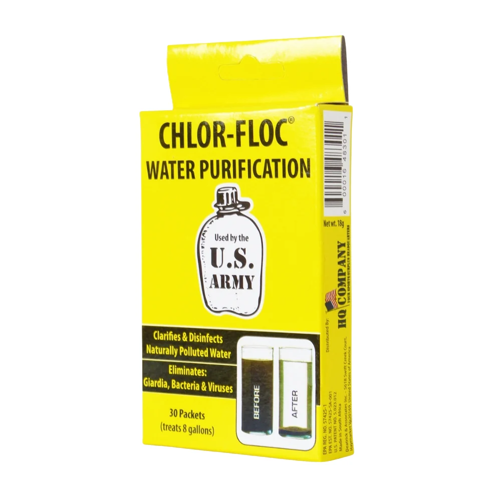 Rothco Chlor Floc Military Water Purification Powder Packets | RCO-600016483011 - Image 3