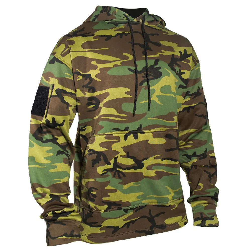 Rothco Concealed Carry Hoodie (Woodland Camo) - Image 2