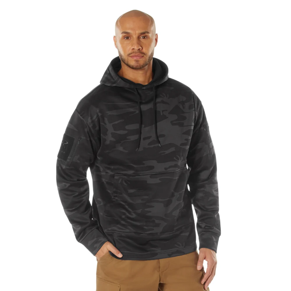 Rothco Concealed Carry Midnight Camo Hoodie (Midnight Black Camo) - Image 3