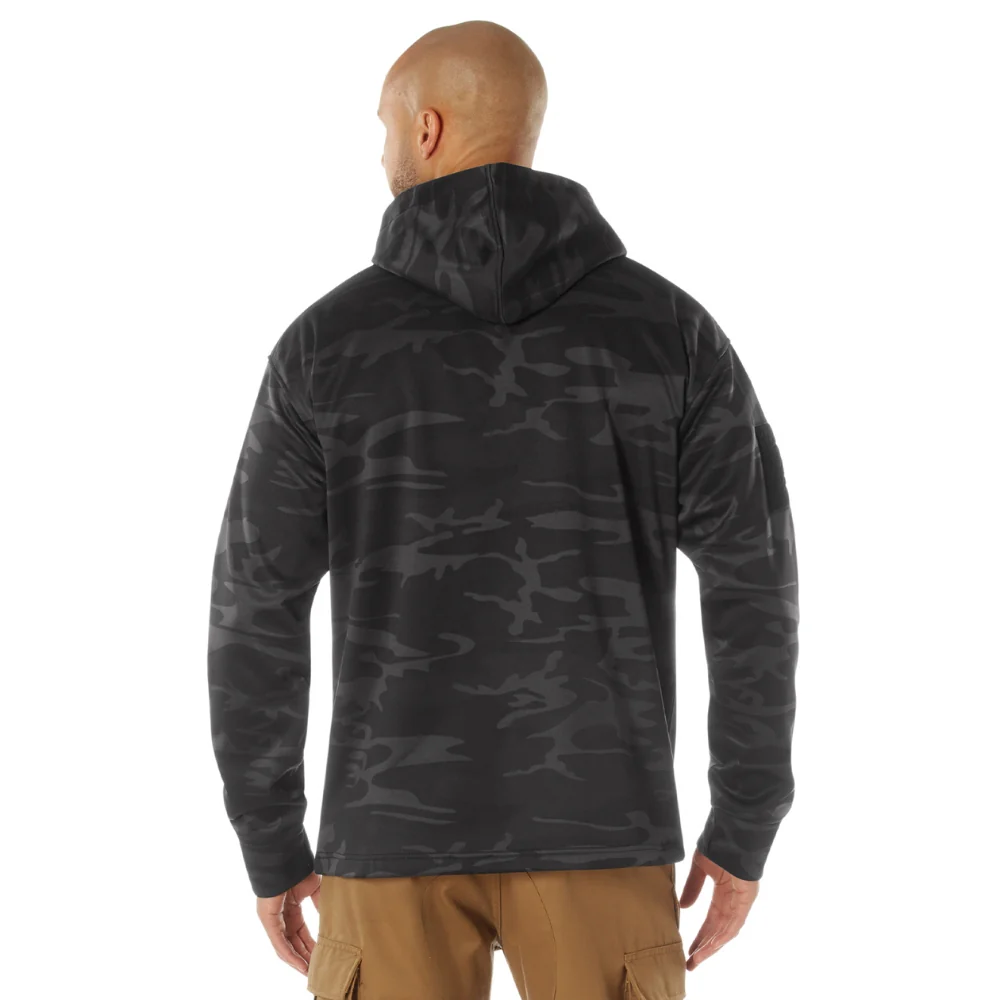 Rothco Concealed Carry Midnight Camo Hoodie (Midnight Black Camo) - Image 4
